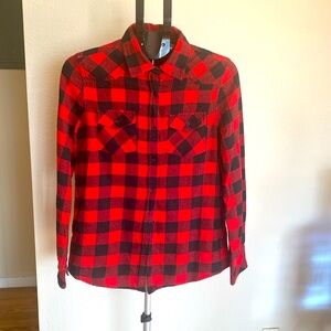 CI SONO BUFFALO PLAID FLANNEL BUTTON UP SHIRT